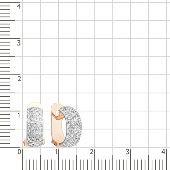 Серьги с бриллиантами из красного золота 585 пробы 3