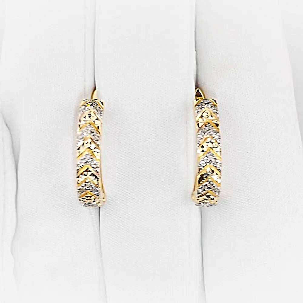 Серьги с бриллиантами из красного золота 585 пробы 1