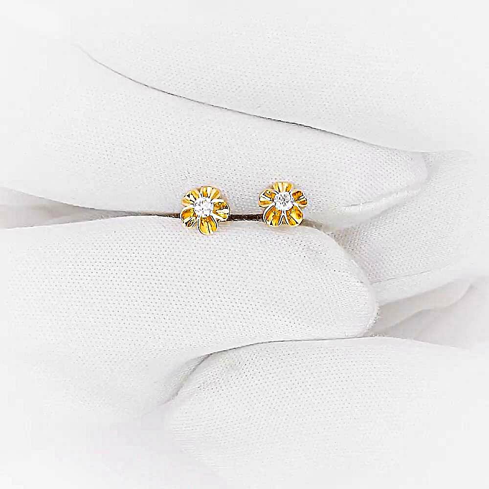 Серьги с бриллиантами из красного золота 585 пробы 1