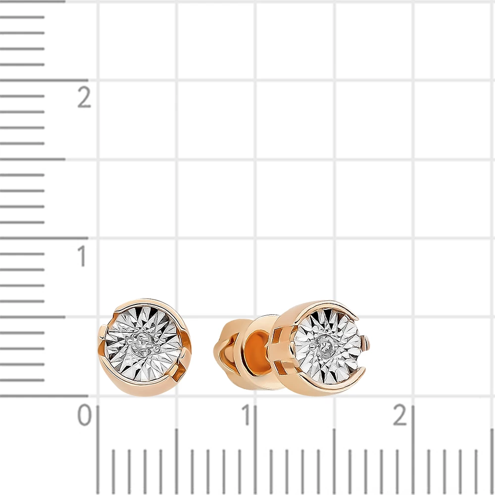 Серьги с бриллиантами из красного золота 375 пробы 3