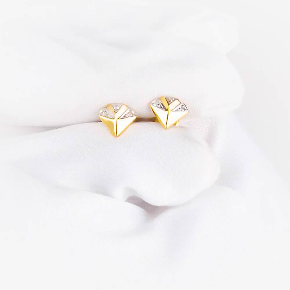 Серьги с бриллиантами из красного золота 375 пробы 1