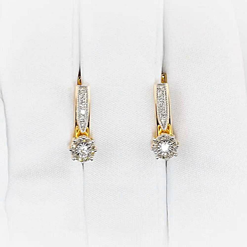 Серьги с бриллиантами из красного золота 585 пробы 1