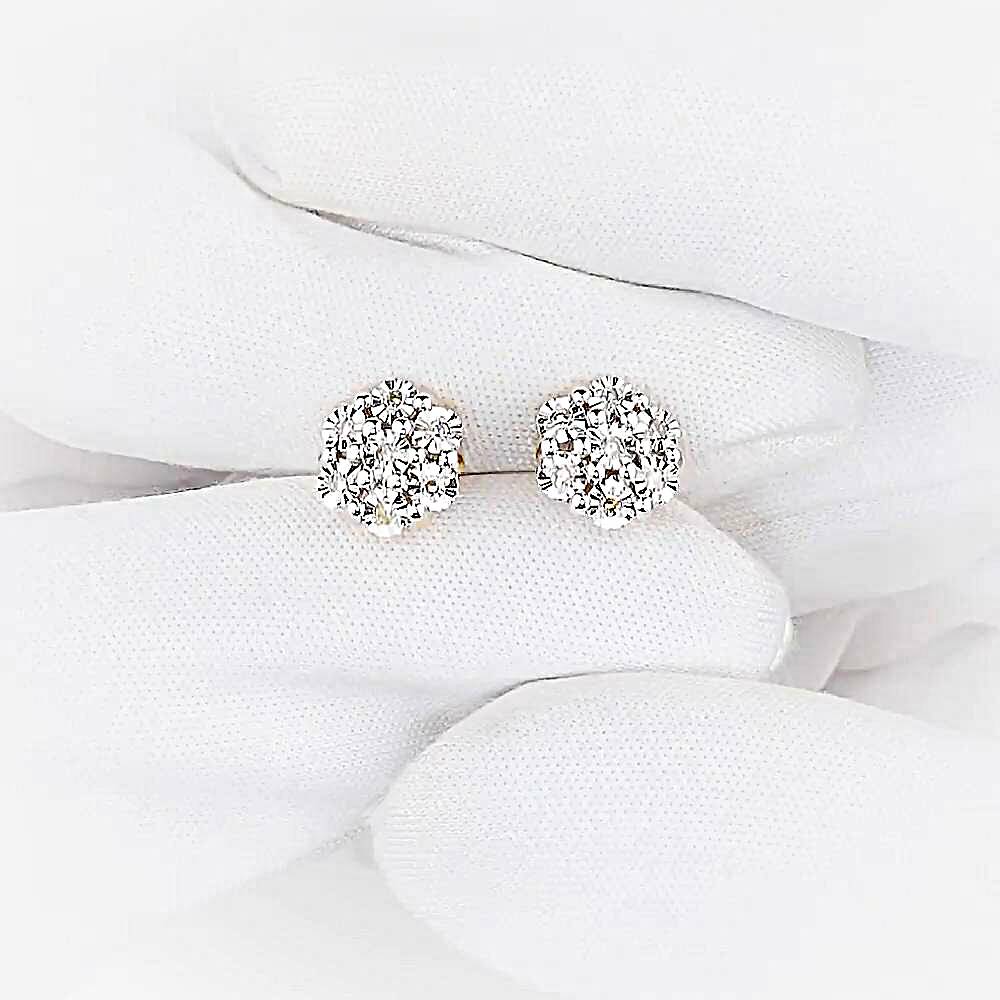 Серьги с бриллиантами из красного золота 585 пробы 1