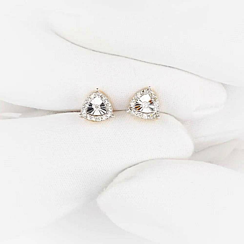Серьги с бриллиантами из красного золота 585 пробы 1