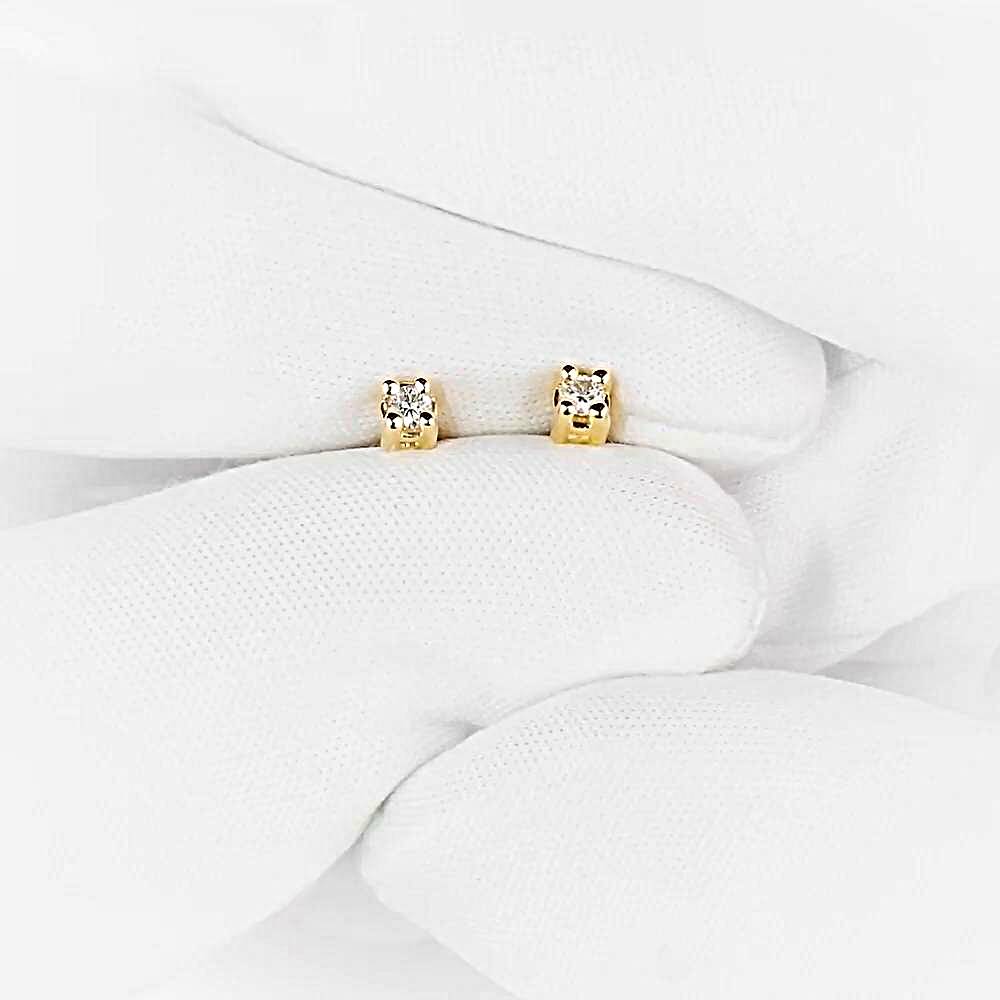 Серьги с бриллиантами из красного золота 585 пробы 1