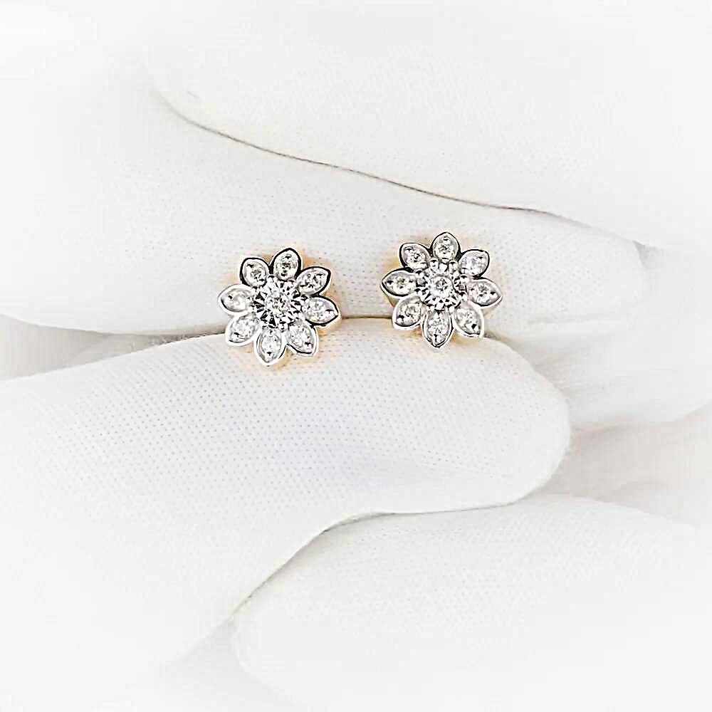 Серьги с бриллиантами из красного золота 585 пробы 1