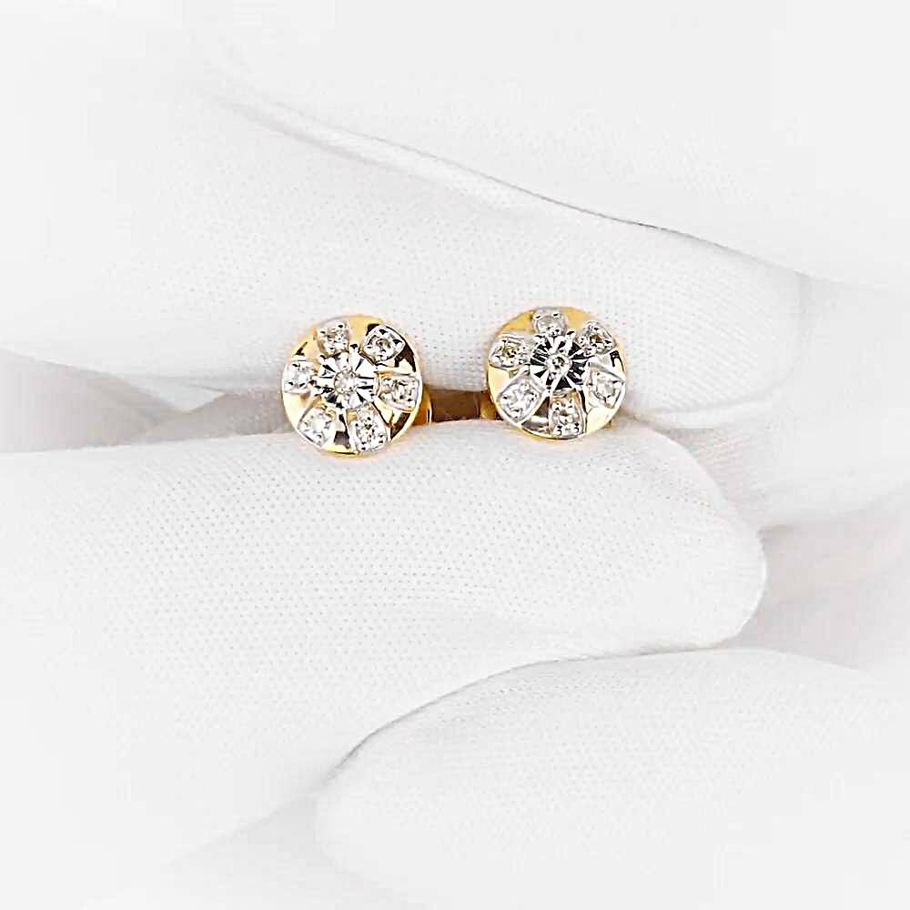 Серьги с бриллиантами из красного золота 585 пробы 1
