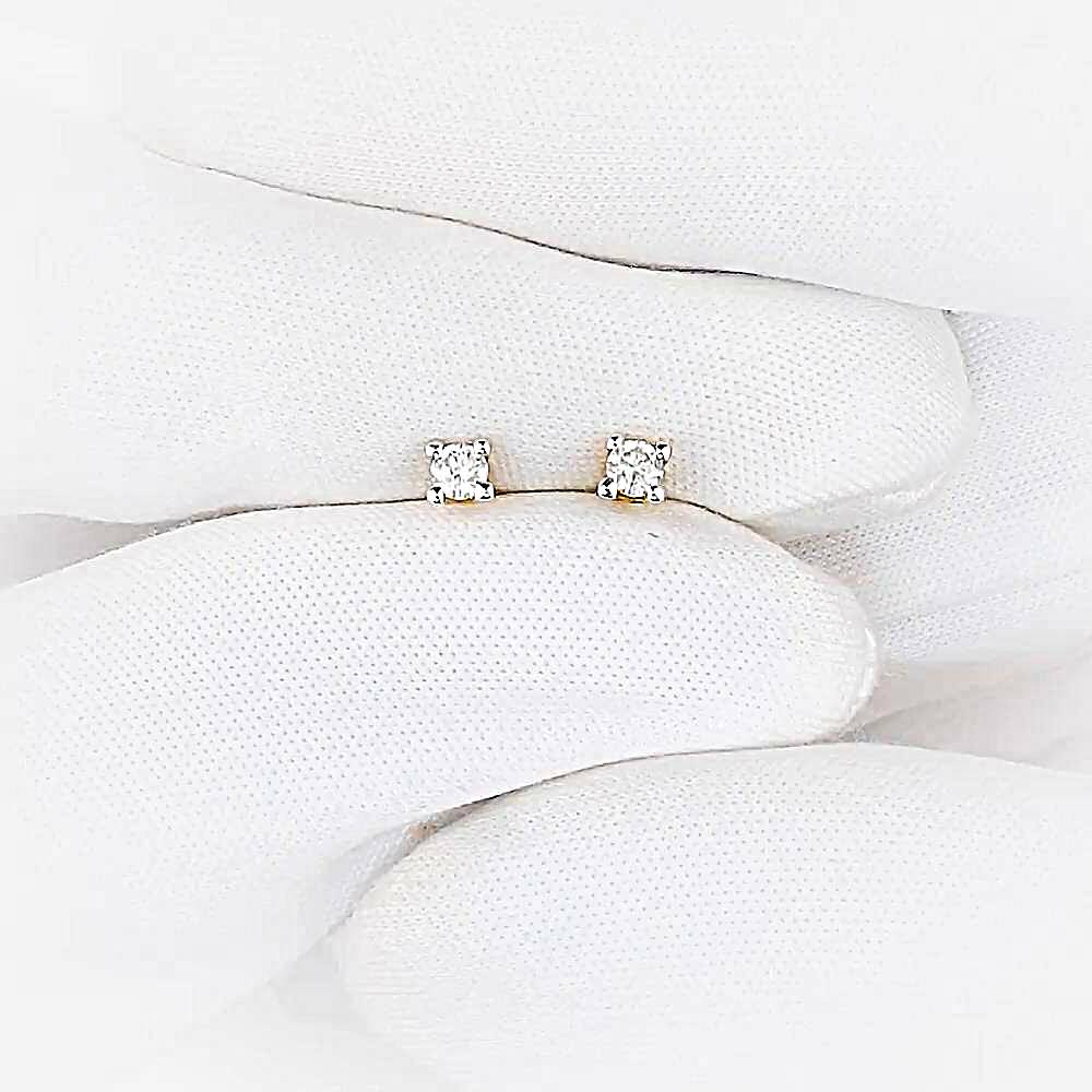 Серьги с бриллиантами из красного золота 585 пробы 1