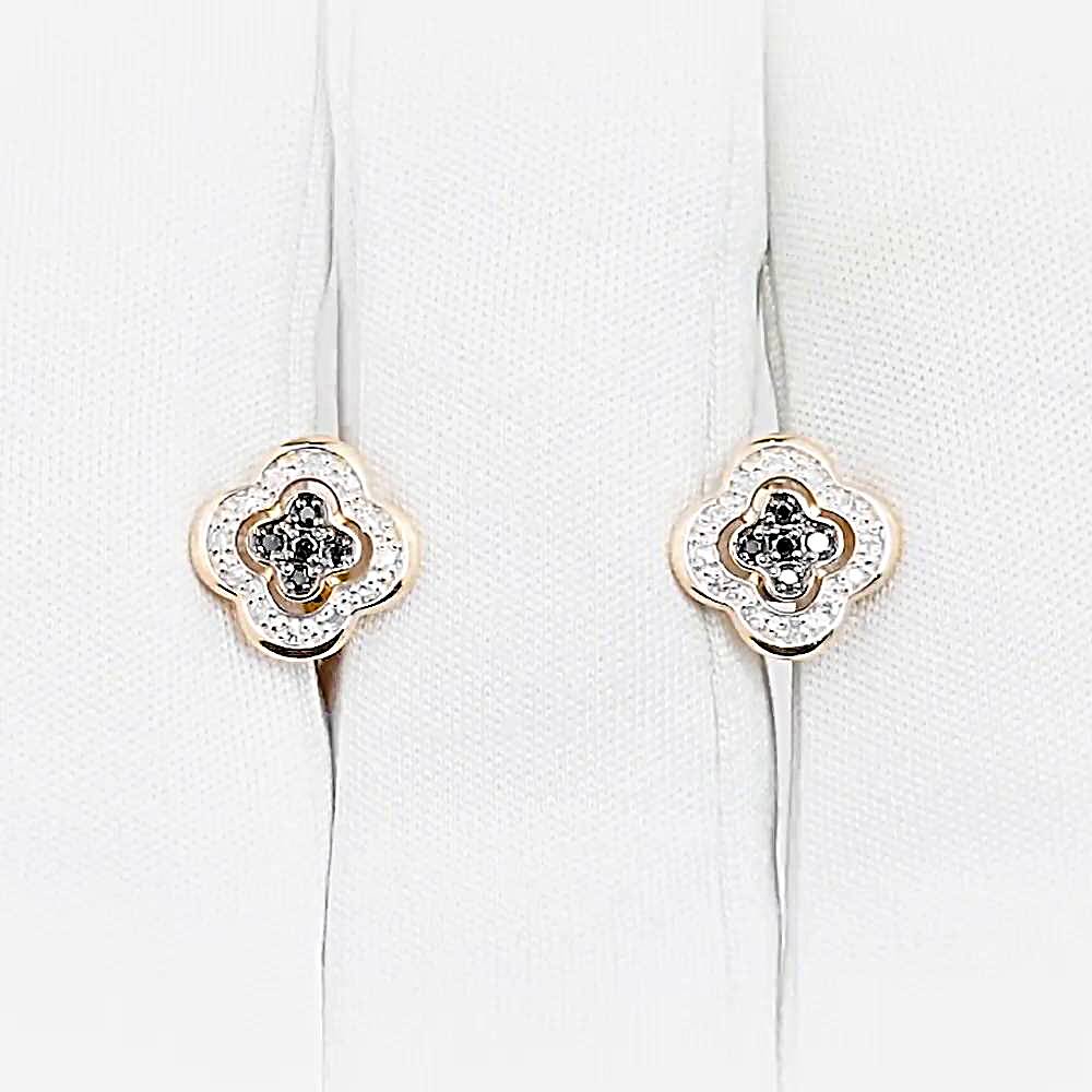 Серьги с бриллиантами из красного золота 585 пробы 1