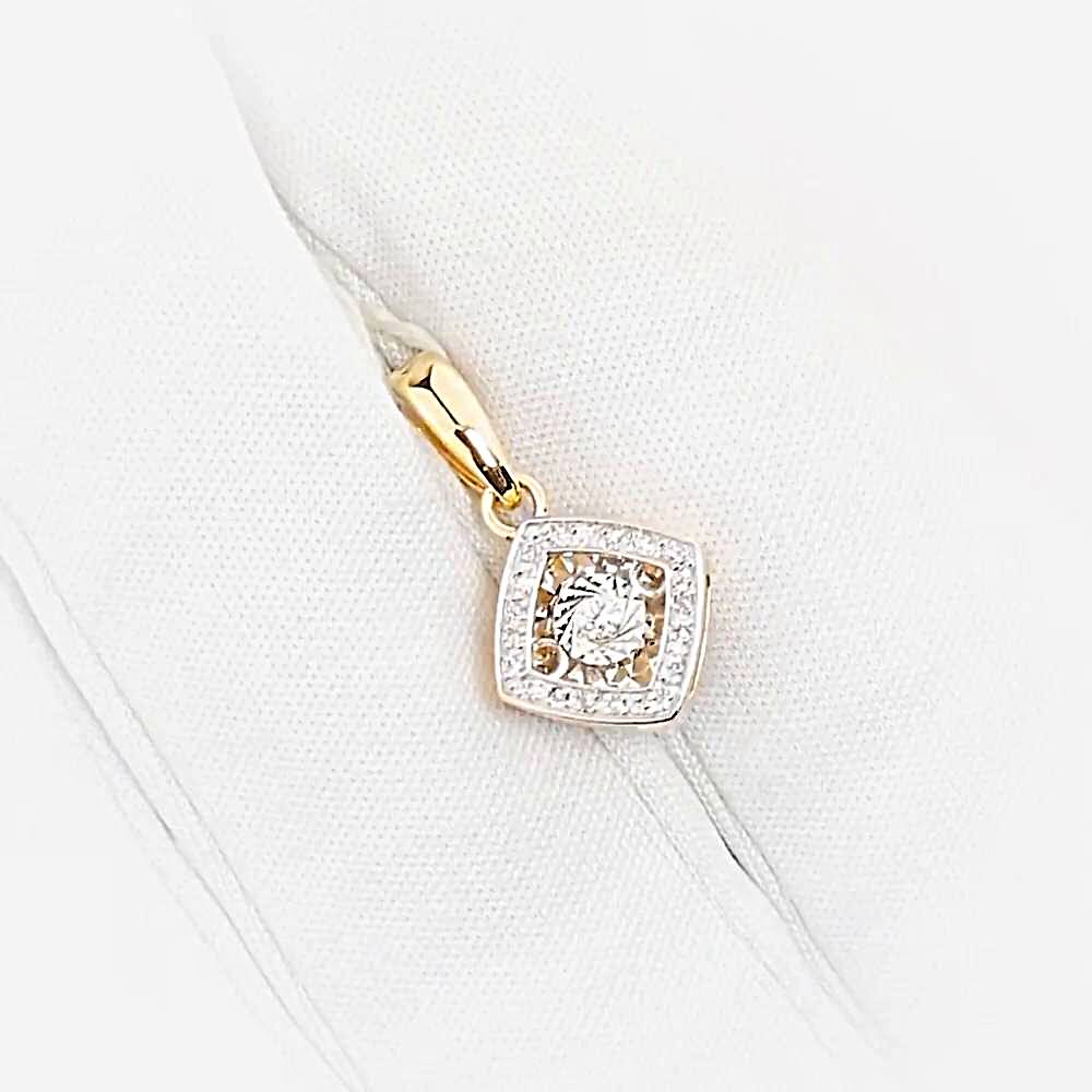 Подвес с танцующими бриллиантами из красного золота 585 пробы 1