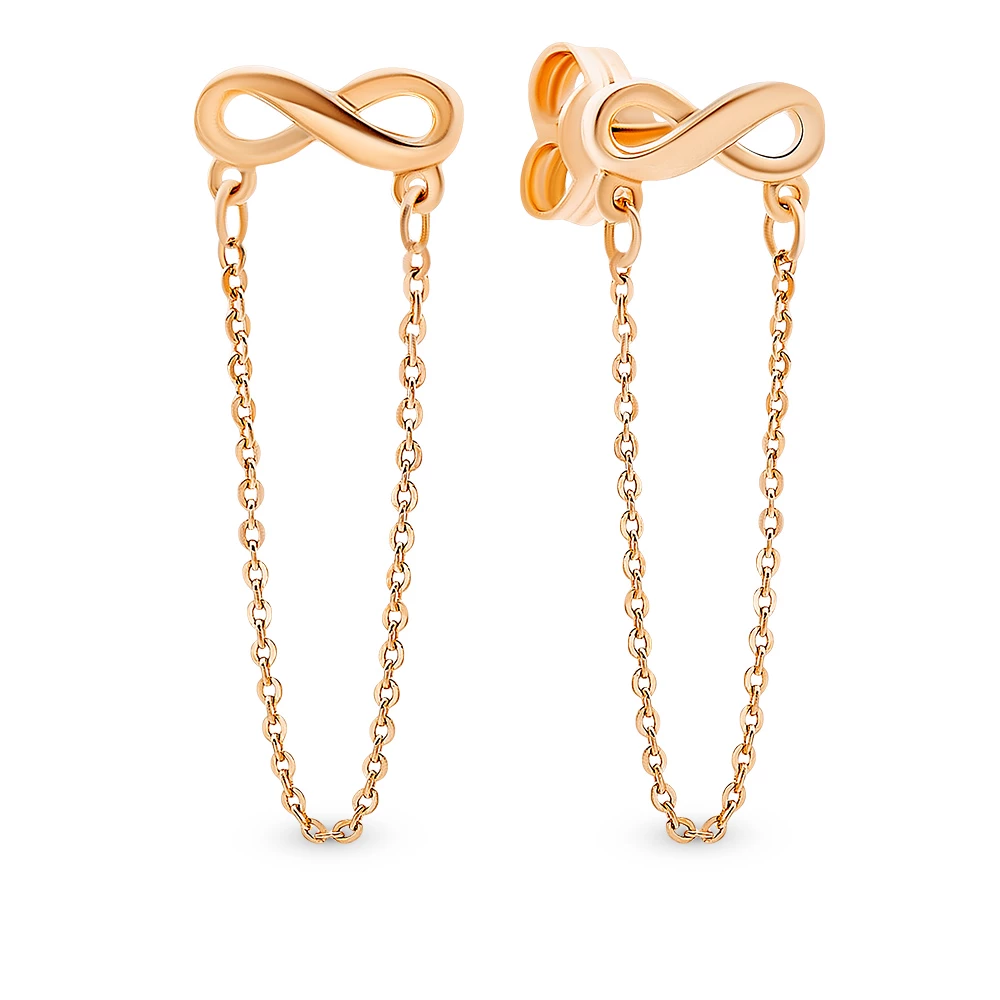 Серьги из красного золота 585 пробы