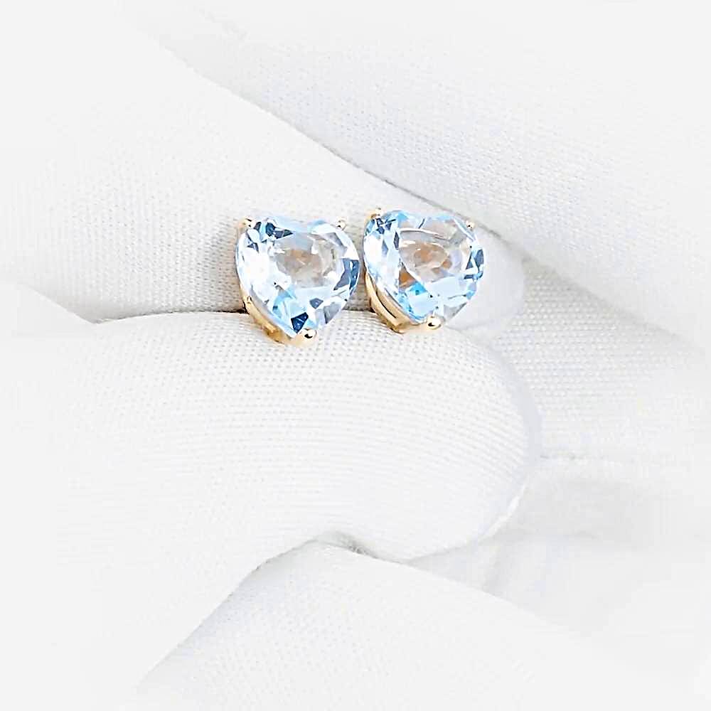 Серьги с топазами из красного золота 585 пробы 1