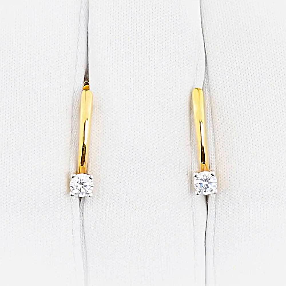 Серьги с фианитами из красного золота 375 пробы 1