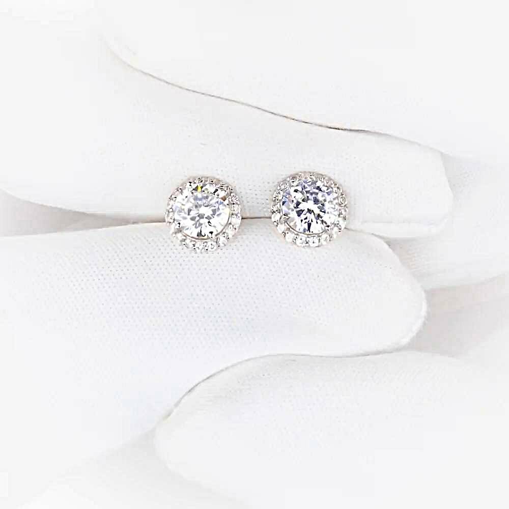 Серьги с фианитами из красного золота 375 пробы 1