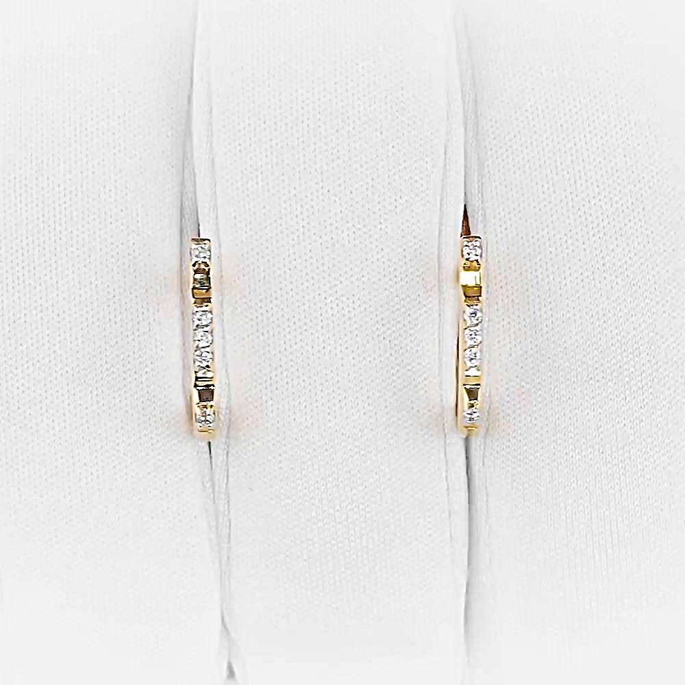 Серьги с фианитами из красного золота 375 пробы 1