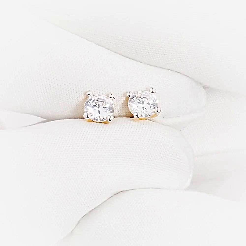 Серьги с фианитами из красного золота 375 пробы 1