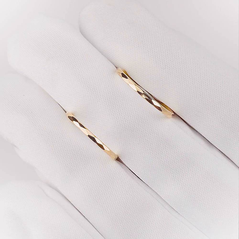 Серьги конго из красного золота 585 пробы 1