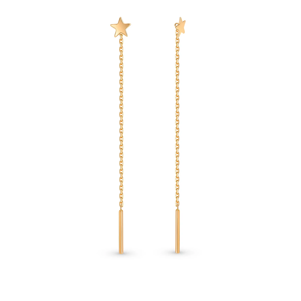 Серьги из красного золота 375 пробы
