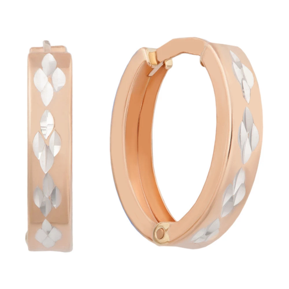 Серьги конго из красного золота 585 пробы