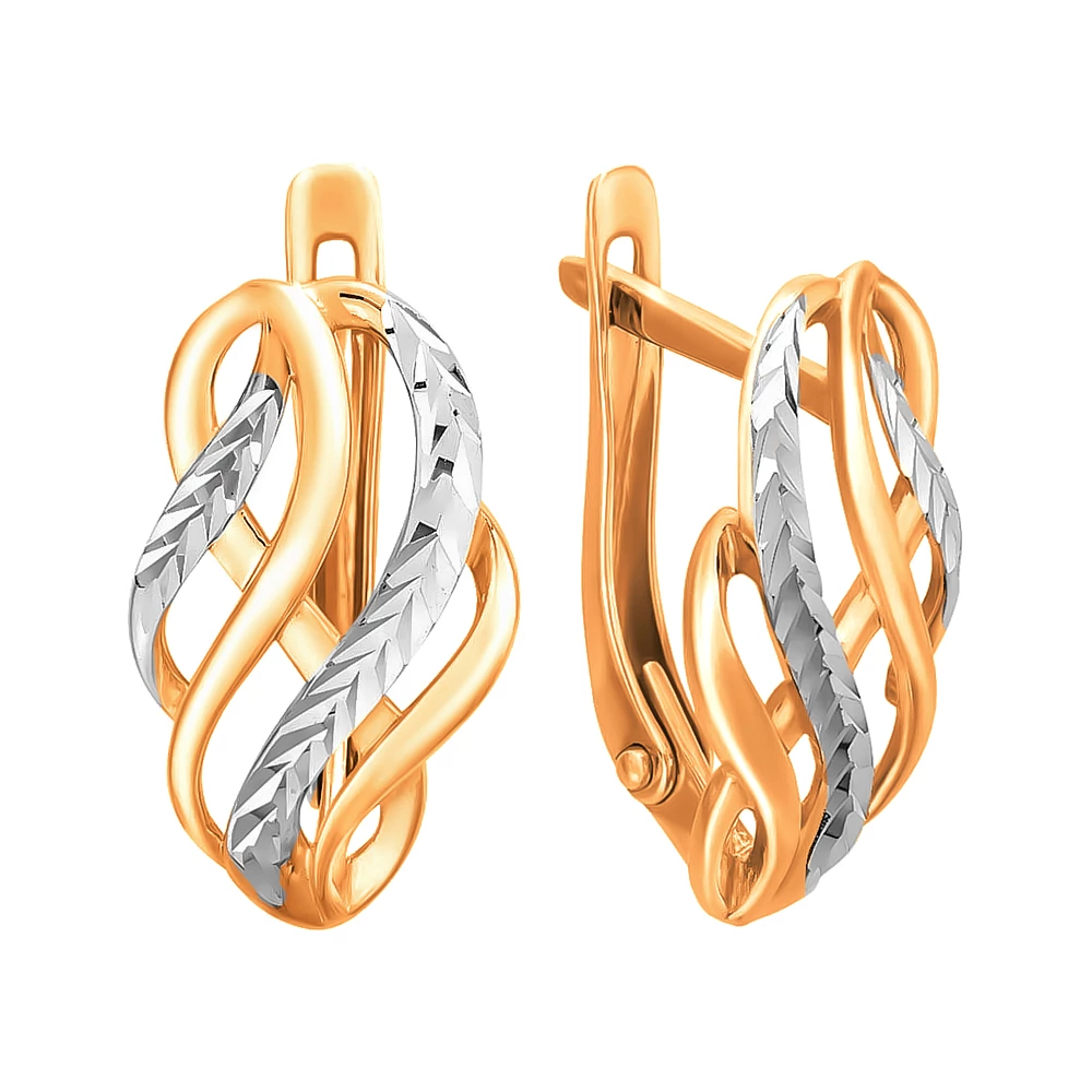 Серьги из красного золота 585 пробы 2
