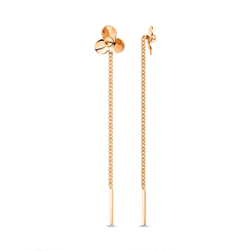 Серьги из красного золота 585 пробы