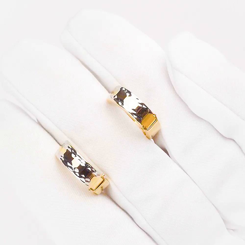 Серьги конго из красного золота 585 пробы 1