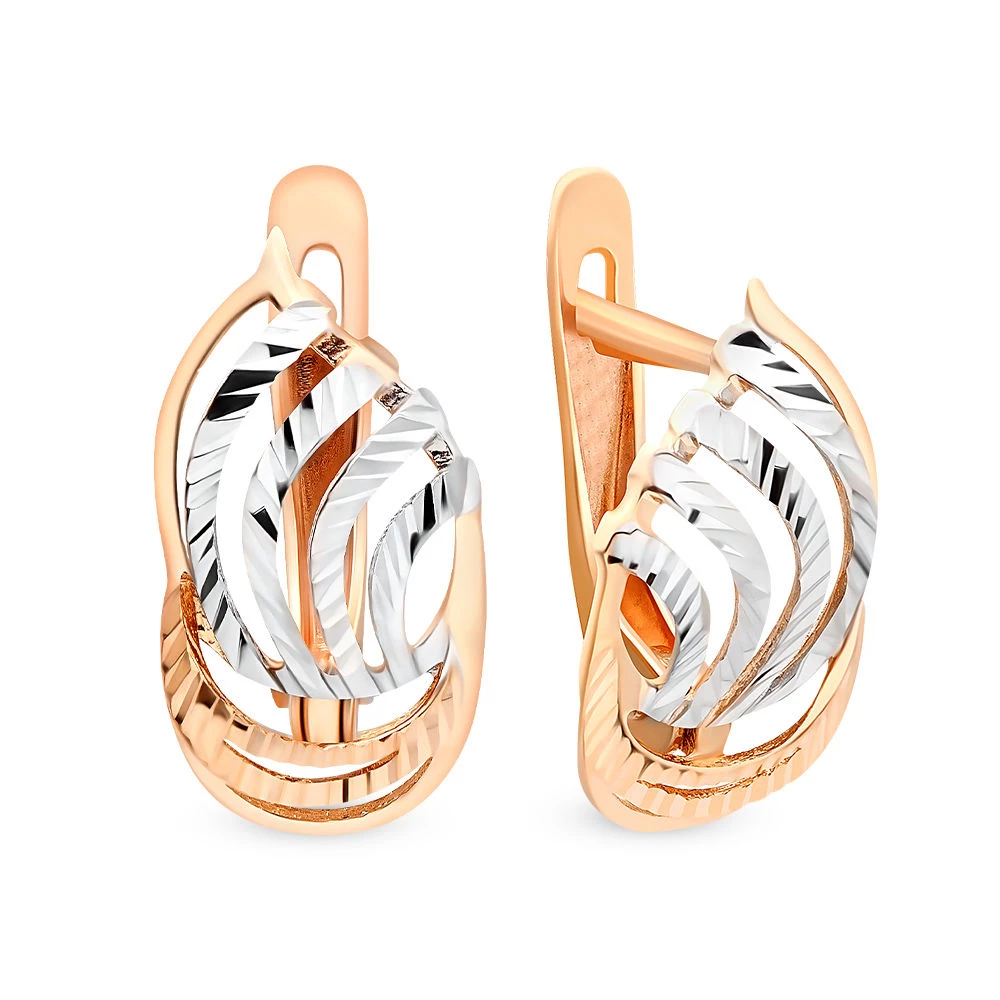 Серьги из красного золота 585 пробы