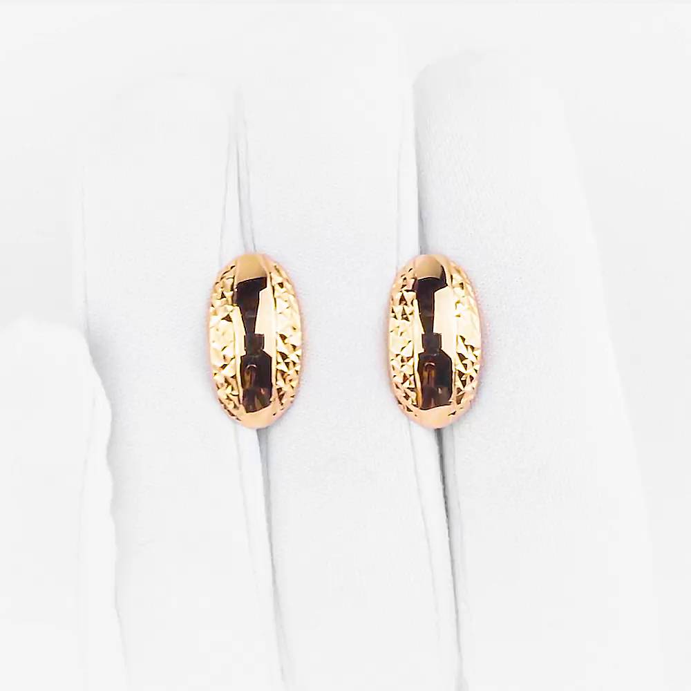 Серьги из красного золота 585 пробы 1
