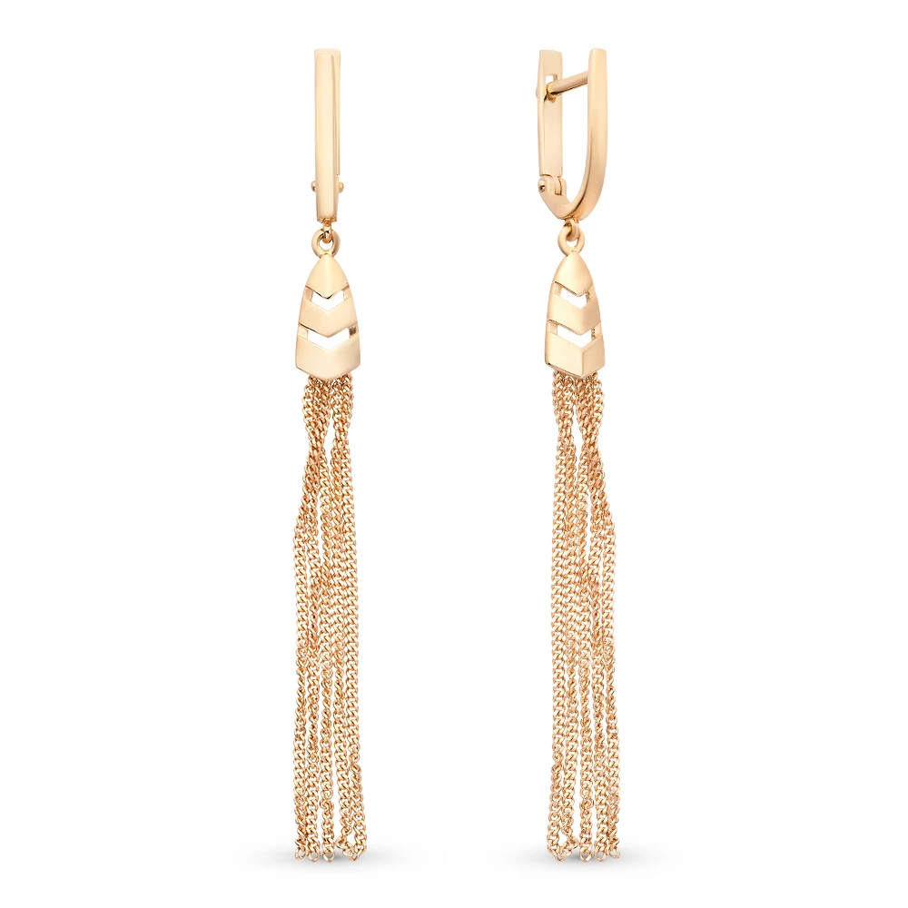 Серьги из красного золота 585 пробы 2