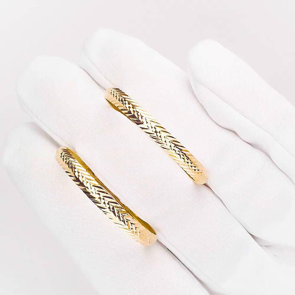 Серьги конго из красного золота 585 пробы 1