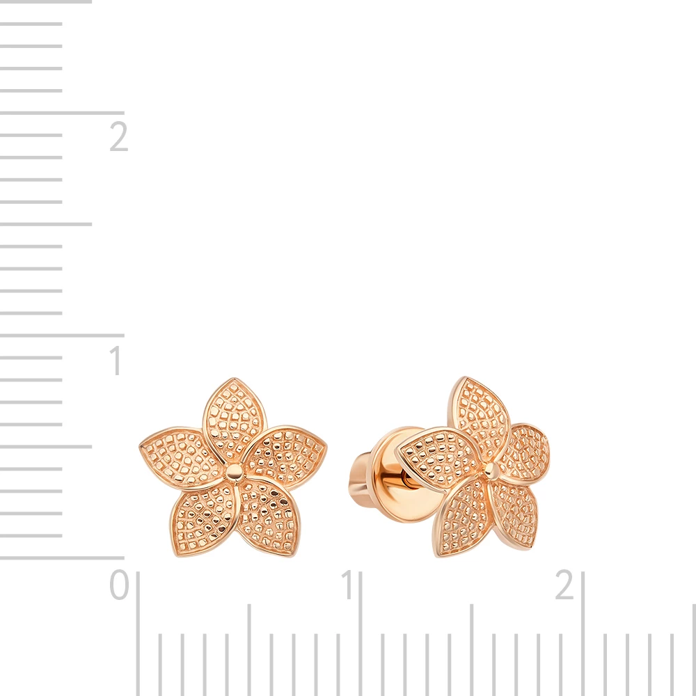 Серьги из красного золота 585 пробы