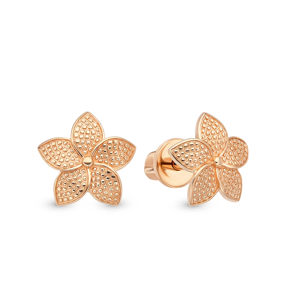 Серьги из красного золота 585 пробы