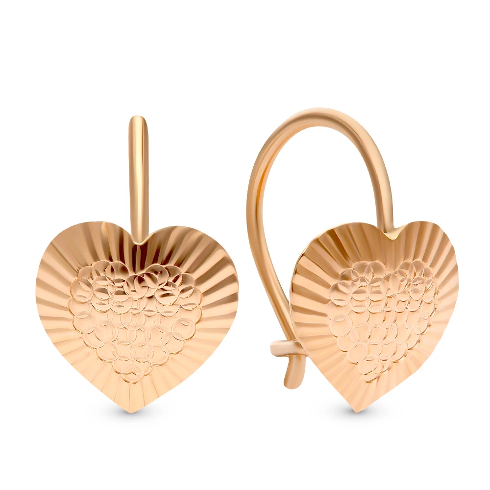 Серьги из красного золота 585 пробы