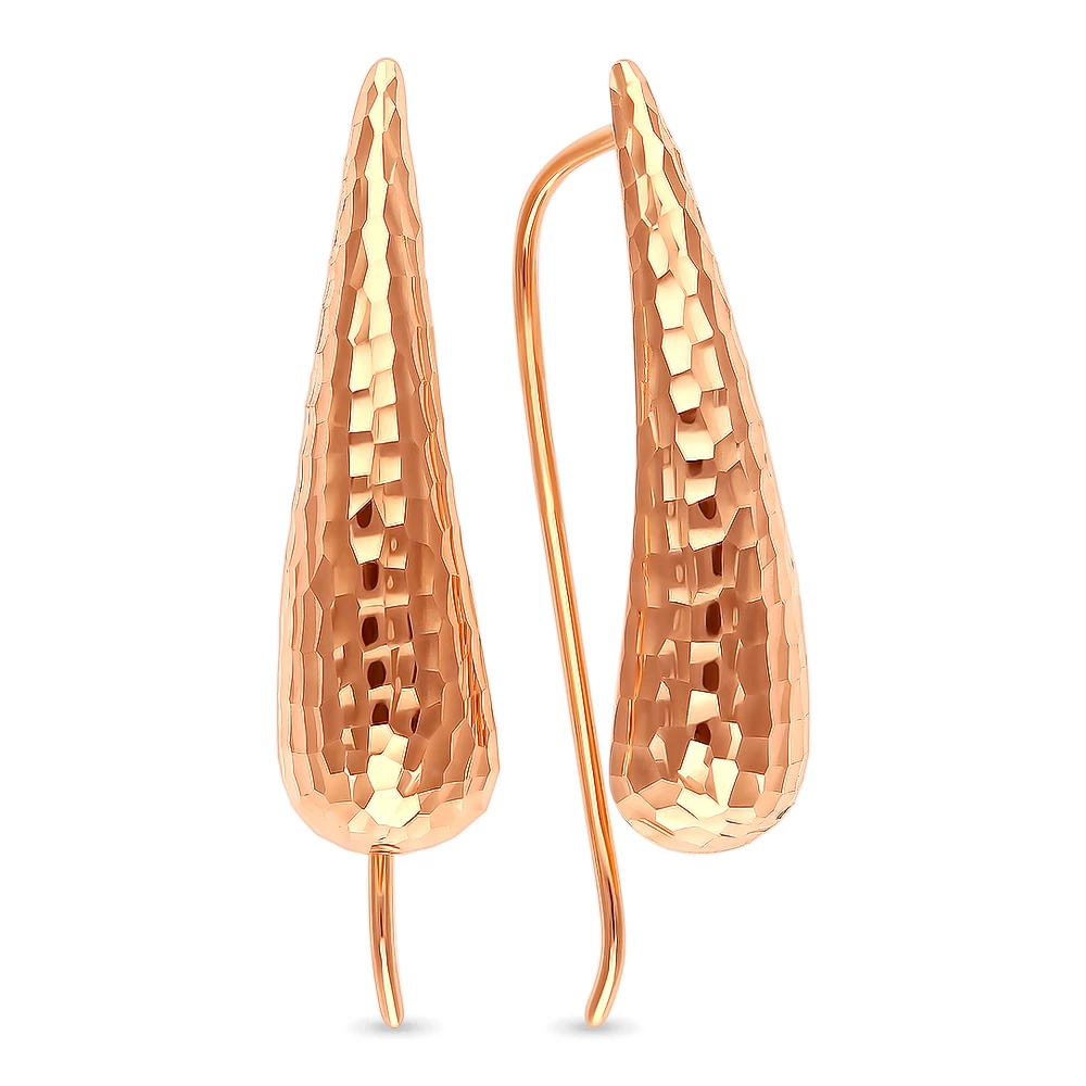 Серьги из красного золота 585 пробы 1