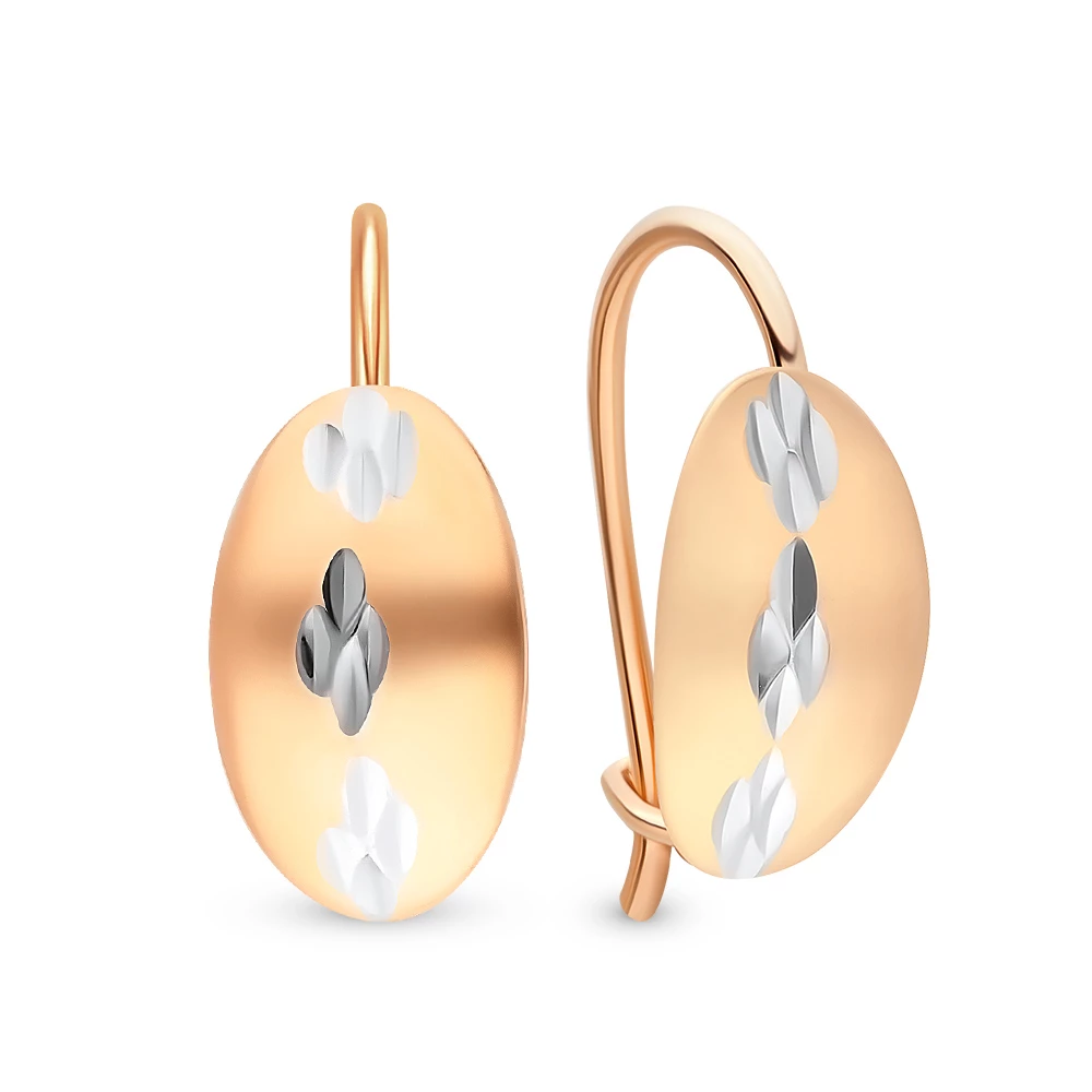 Серьги из красного золота 585 пробы 2
