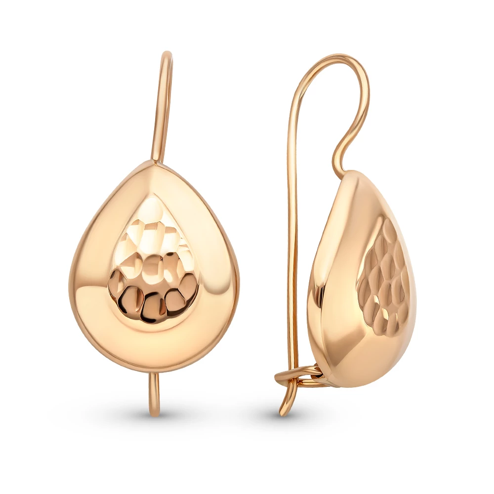 Серьги из красного золота 585 пробы