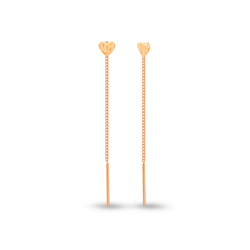 Серьги из красного золота 585 пробы