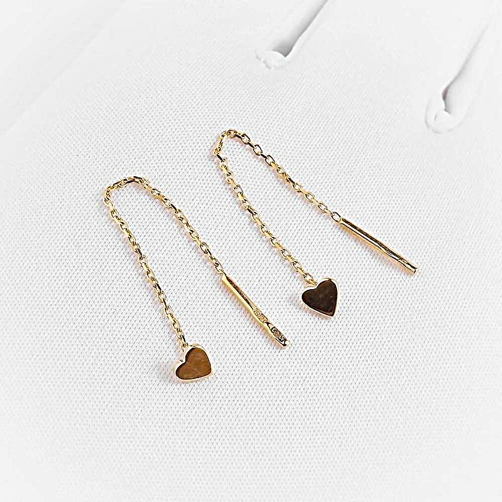 Серьги из красного золота 585 пробы 1