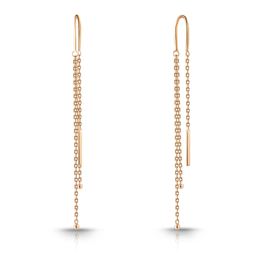 Серьги из красного золота 375 пробы