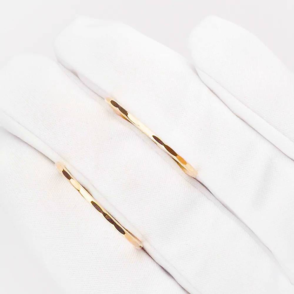 Серьги конго из красного золота 375 пробы 1