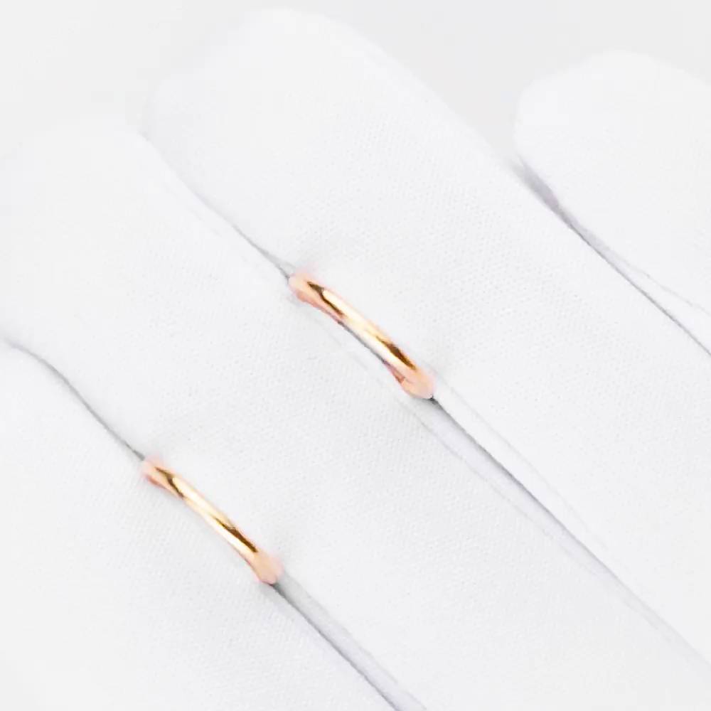 Серьги конго из красного золота 585 пробы 1