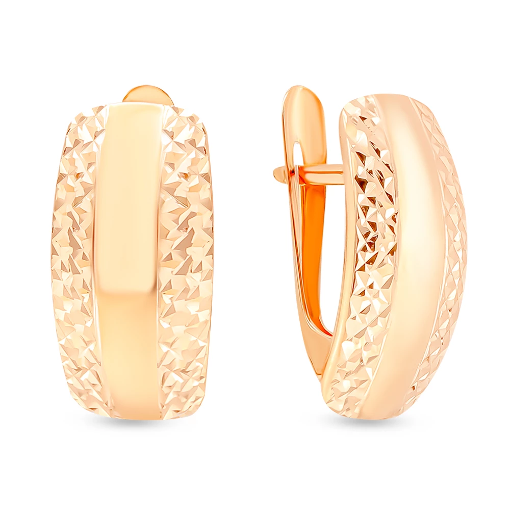 Серьги из красного золота 585 пробы 2