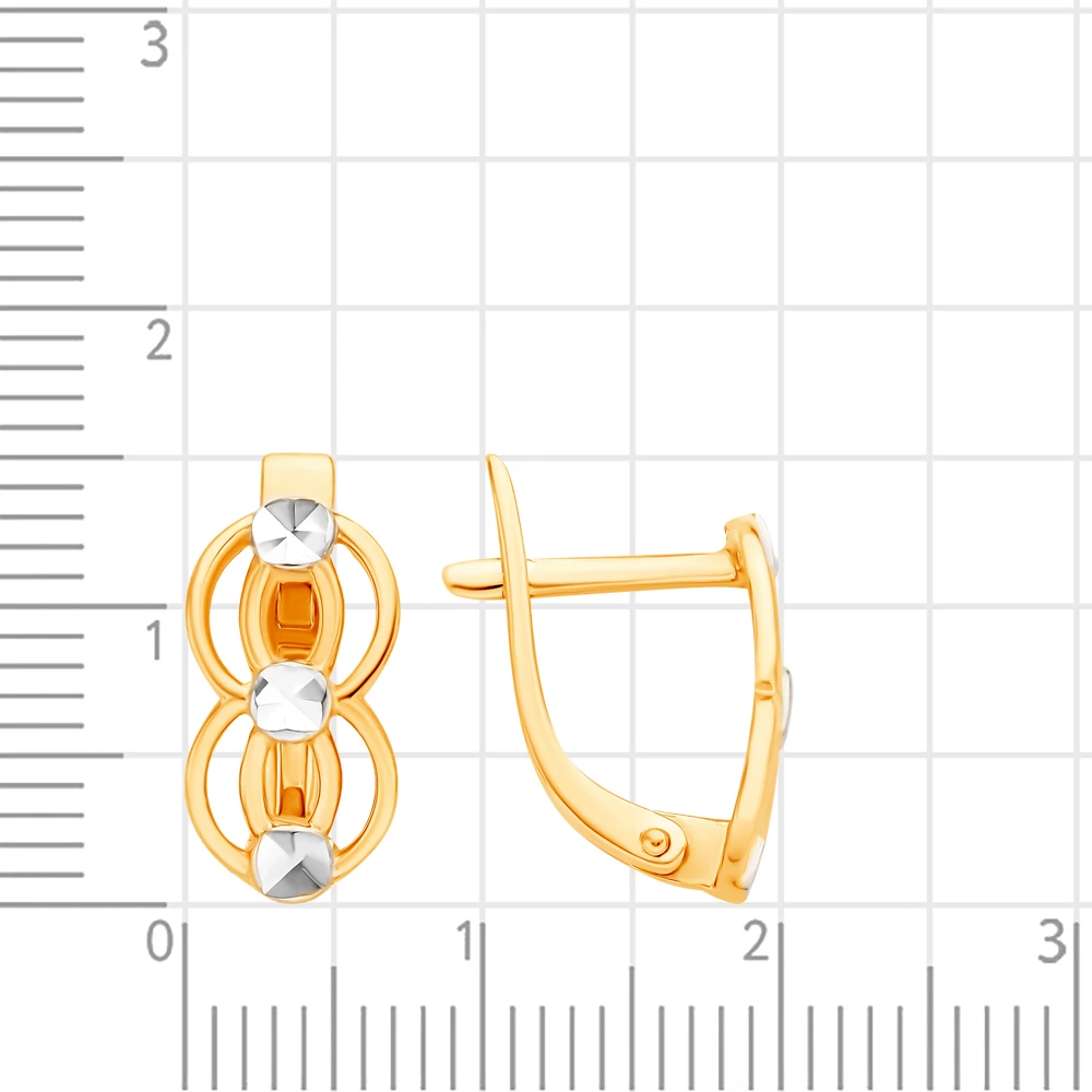 Серьги из красного золота 585 пробы 2