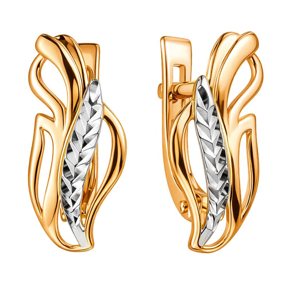 Серьги из красного золота 585 пробы 1