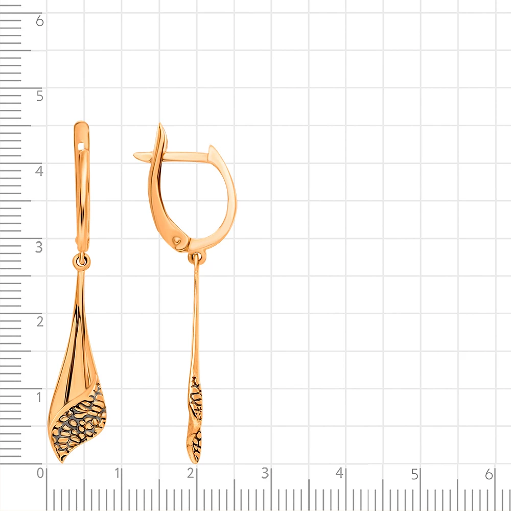 Серьги из красного золота 585 пробы
