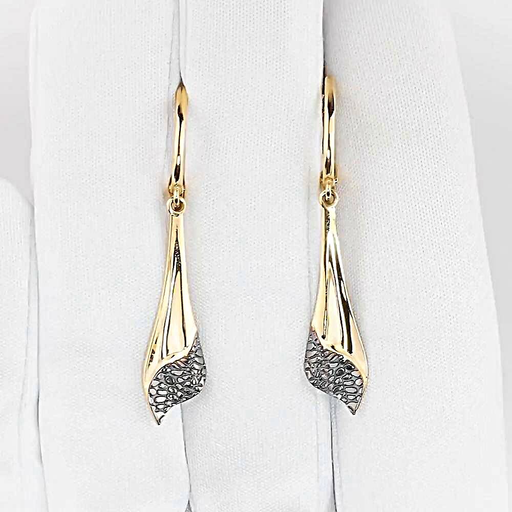Серьги из красного золота 585 пробы 1