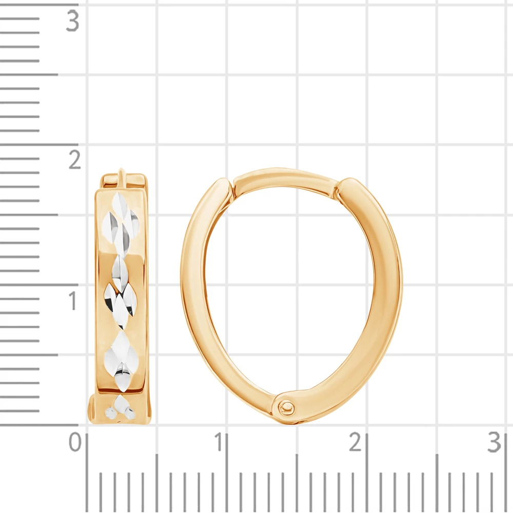 Серьги конго из красного золота 375 пробы 3