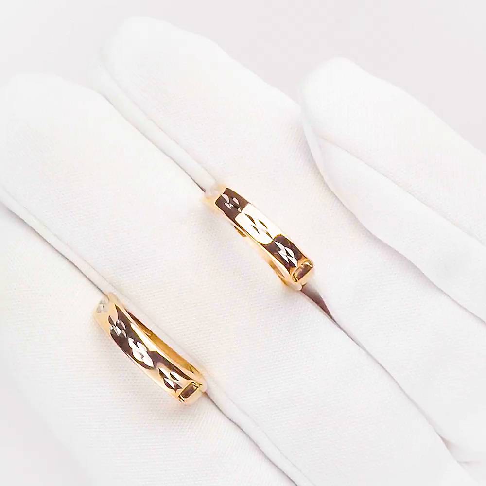 Серьги конго из красного золота 375 пробы 1