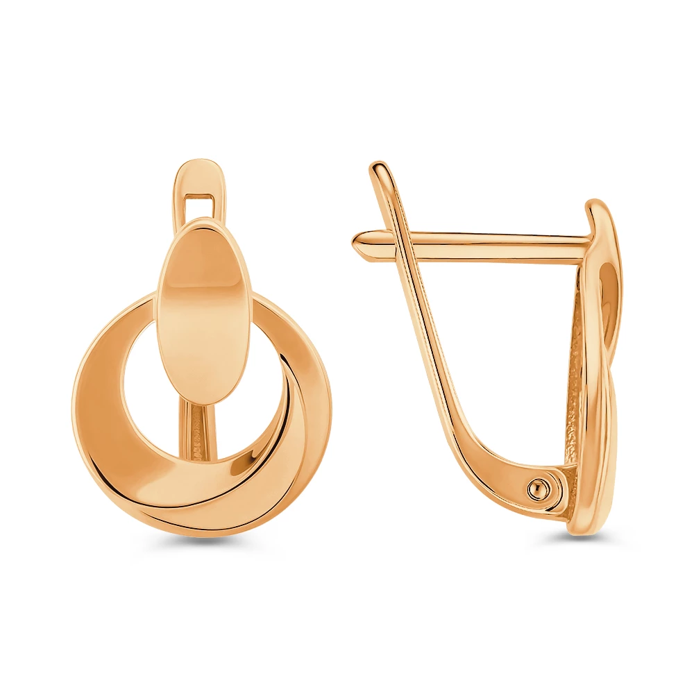 Серьги из красного золота 585 пробы