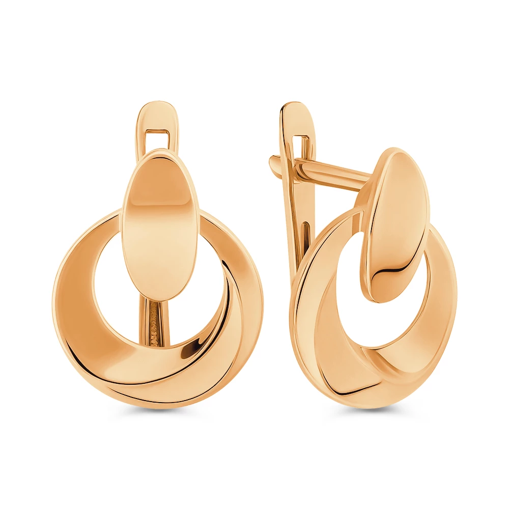 Серьги из красного золота 585 пробы